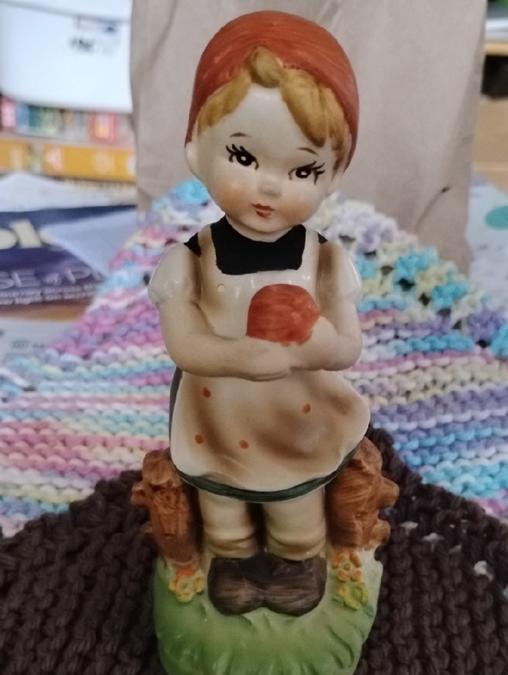 Vtg. Girl Figurine In German Style